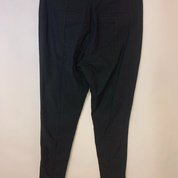 Mario Serrani Pants Size Small Black NWT Textured Straight Leg Classic Preppy - Picture 3 of 14